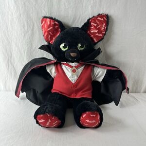2015 Build A Bear Boorific Black Vampire Bat In Vampire Costume Glow In The Dark